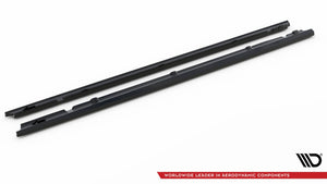 Maxton Side Skirts Diffusers Mercedes-Benz C Coupe Amg-Line C205 Facelift - Gloss Black