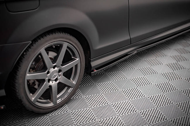 Maxton Side Skirts Diffusers Mercedes-Benz C Coupe Amg-Line C204 - Gloss Black