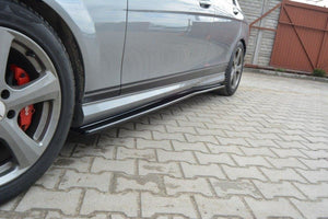Maxton sideskørter til Mercedes-Benz C Sedan / Estate AMG-Line W204 / S204 – blank sort – billede 1 af 4