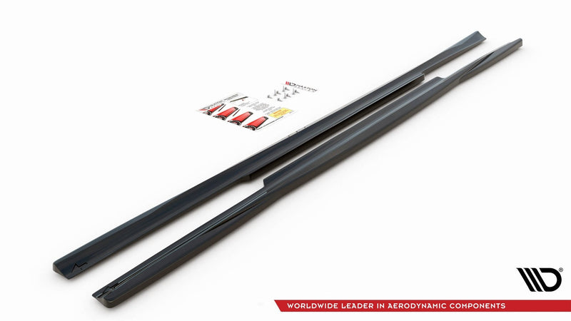 Maxton sideskørter til Mercedes-Benz C W205 – blank sort – billede 4 af 5