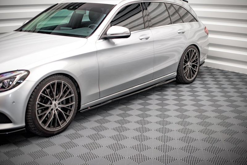 Maxton sideskørter til Mercedes-Benz C W205 – blank sort – billede 1 af 5