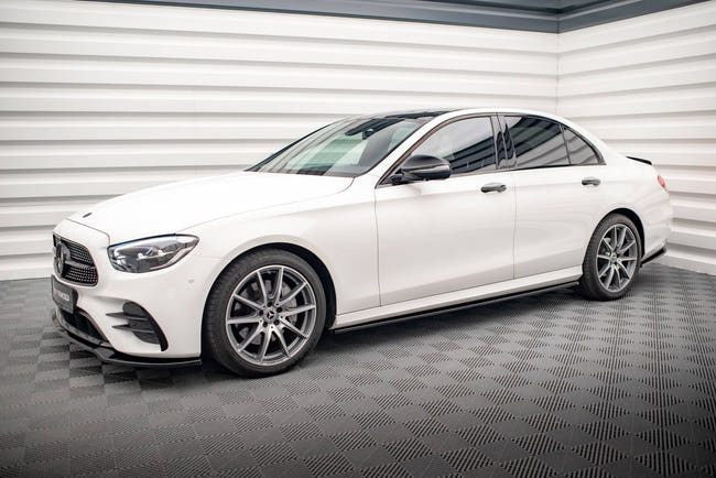 Maxton Side Skirts Diffusers Mercedes-Benz E Amg-Line W213 Facelift - Gloss Black