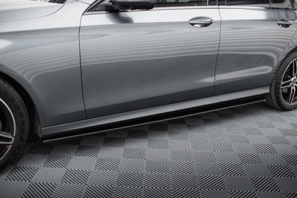 Maxton sideskørter til Mercedes-Benz E43 AMG / AMG-Line Sedan / Estate W213 / S213 – blank sort – billede 1 af 5