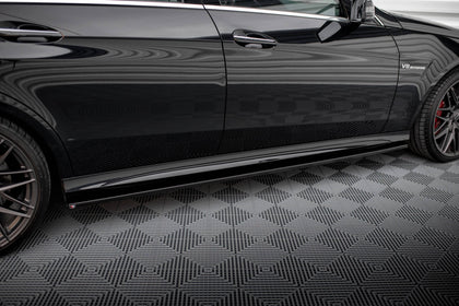 Maxton sideskørter til Mercedes-Benz E63 AMG / AMG-Line Sedan W212 Facelift – blank sort – billede 2 af 11