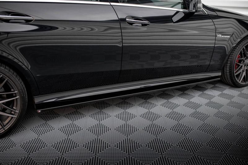 Maxton sideskørter til Mercedes-Benz E63 AMG / AMG-Line Sedan W212 Facelift – blank sort – billede 2 af 11