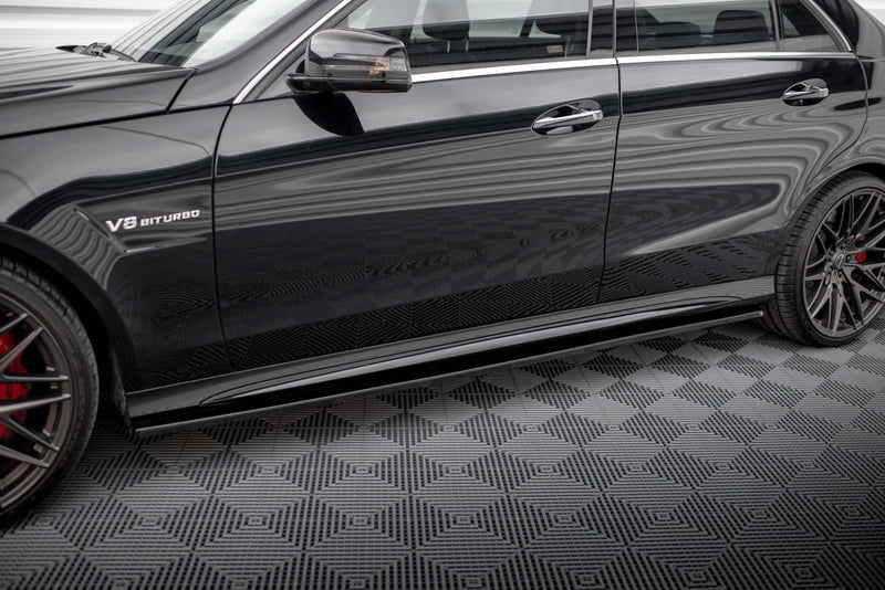 Maxton sideskørter til Mercedes-Benz E63 AMG / AMG-Line Sedan W212 Facelift – blank sort – billede 1 af 11