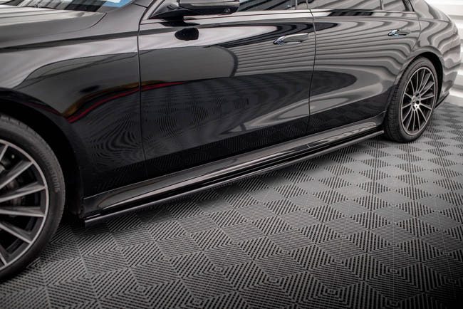 Maxton Side Skirts Diffusers Mercedes-Benz S Long Amg-Line V223 - Gloss Black