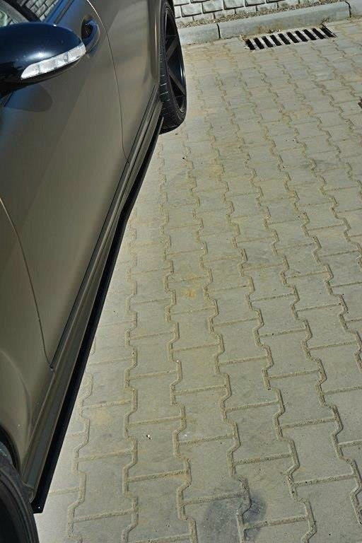 Maxton Side Skirts Diffusers Mercedes S-Class W221 Amg Lwb - Gloss Black