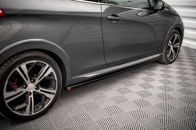 Maxton Side Skirts Diffusers Peugeot 208 Gti Mk1 - Gloss Black