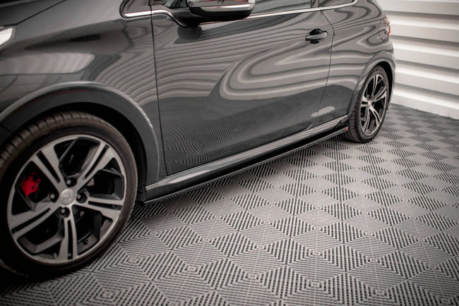 Maxton Side Skirts Diffusers Peugeot 208 Gti Mk1 - Gloss Black