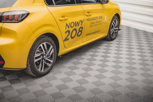 Maxton sideskørter til Peugeot 208 Mk2 – blank sort – billede 1 af 4
