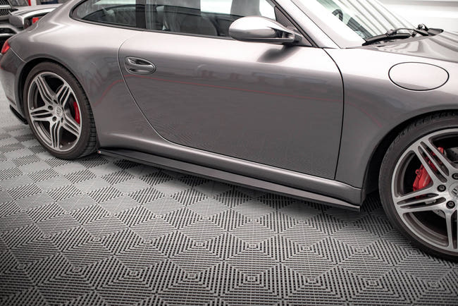 Maxton Side Skirts Diffusers Porsche 911 Carrera / Carrera Gts 997 Facelift - Gloss Black