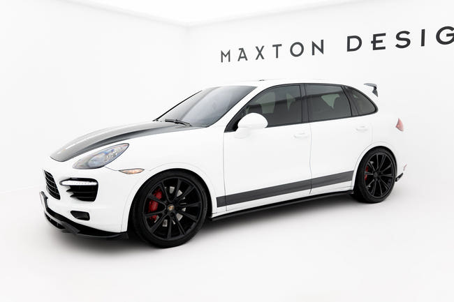 Maxton Side Skirts Diffusers Porsche Cayenne Mk2 - Gloss Black