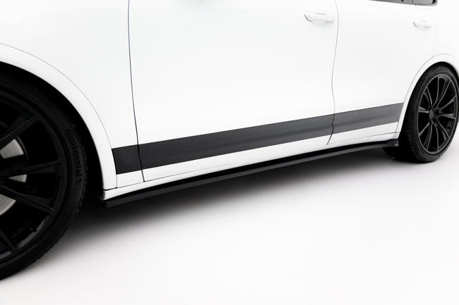 Maxton Side Skirts Diffusers Porsche Cayenne Mk2 - Gloss Black