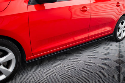 Maxton Side Skirts Diffusers Skoda Rapid - Gloss Black