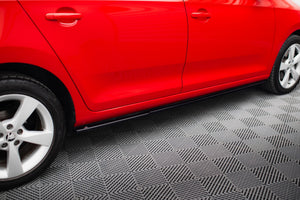 Maxton Side Skirts Diffusers Skoda Rapid - Gloss Black