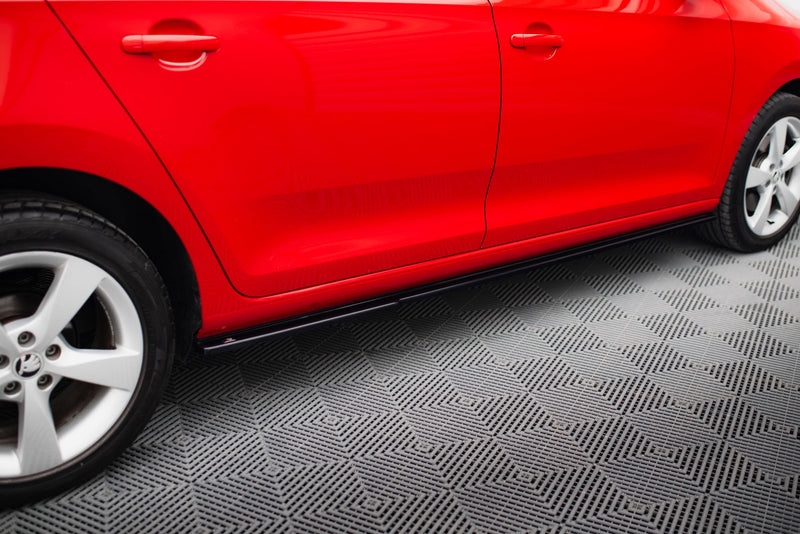 Maxton Side Skirts Diffusers Skoda Rapid - Gloss Black