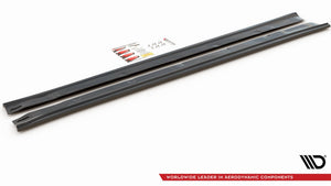 Maxton Side Skirts Diffusers Tesla Model S Facelift - Gloss Black