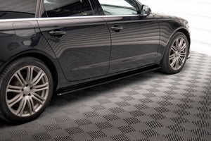 Maxton Side Skirts Diffusers Audi A6 C7 - Gloss Black