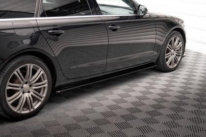 Maxton Side Skirts Diffusers Audi A6 C7 - Gloss Black