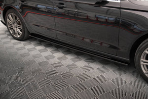 Maxton Side Skirts Diffusers Audi A6 C7 - Gloss Black