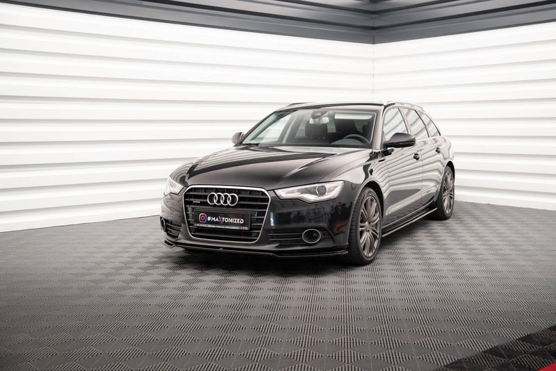 Maxton Side Skirts Diffusers Audi A6 C7 - Gloss Black