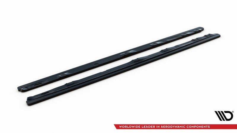 Maxton Side Skirts Diffusers Audi A6 C7 - Gloss Black