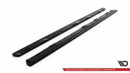 Maxton Side Skirts Diffusers Audi A6 C7 - Gloss Black