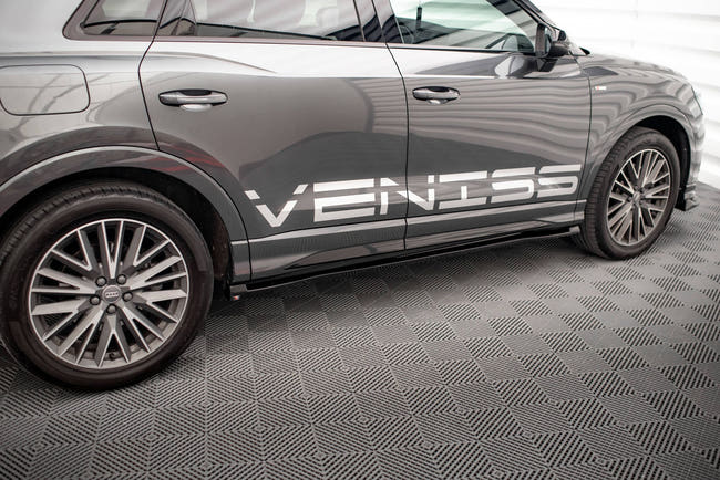 Maxton Side Skirts Diffusers Audi Q3 S-Line F3 - Gloss Black