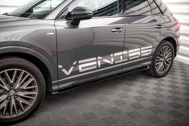Maxton Side Skirts Diffusers Audi Q3 S-Line F3 - Gloss Black