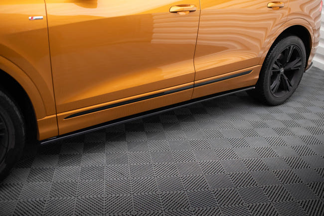 Maxton Side Skirts Diffusers  Audi Q8 S-Line - Gloss Black