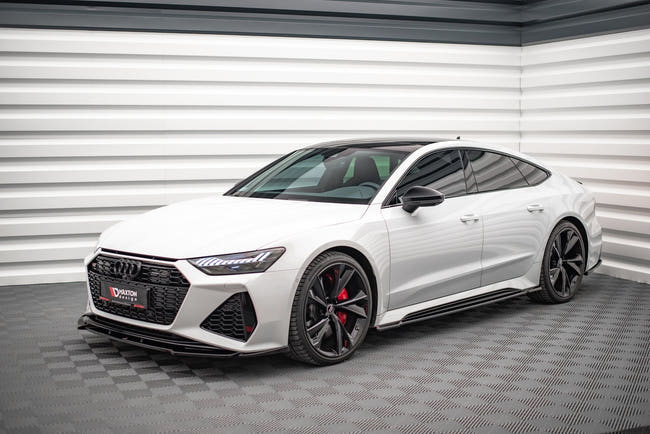 Maxton Side Skirts Diffusers V.1 Audi RS6 C8 / RS7 C8 - Gloss Black