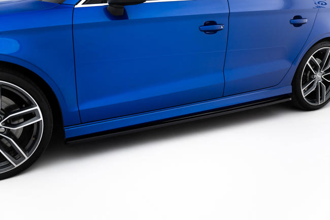 Maxton sideskørter til Audi S3 / A3 S-Line 8V / 8V Facelift Sedan – blank sort – billede 1 af 5
