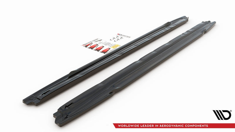 Maxton sideskørter til Audi S3 / A3 S-Line Sportback / Sedan 8Y / 8Y Facelift – blank sort – billede 5 af 6