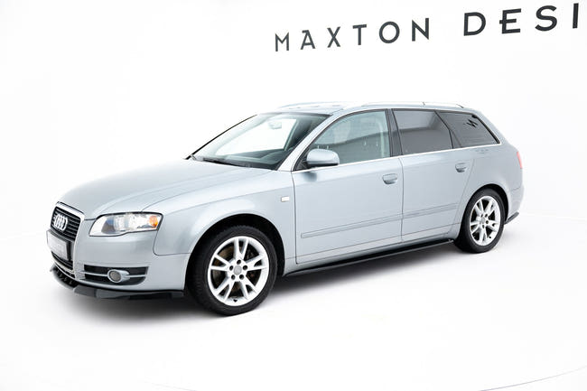 Maxton Side Skirts Diffusers Audi S4 / A4 / A4 S-Line B6 / B7  - Gloss Black