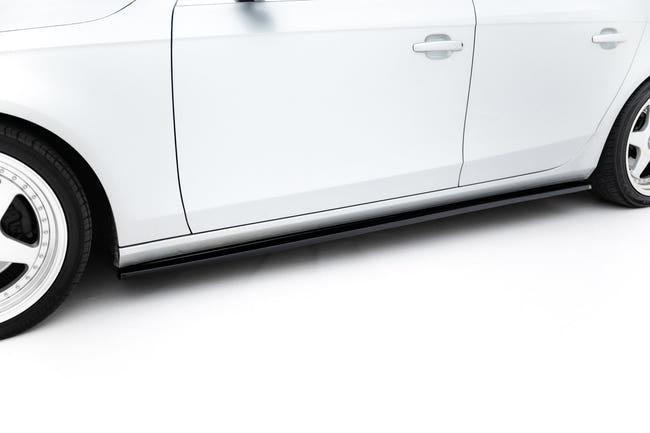 Maxton Side Skirts Diffusers Audi S4 / A4 / A4 S-Line B8 / B8 Fl - Gloss Black