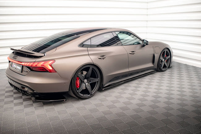 Maxton Side Skirts Diffusers V.1 Audi E-Tron Gt / RS Gt Mk1 - Gloss Black