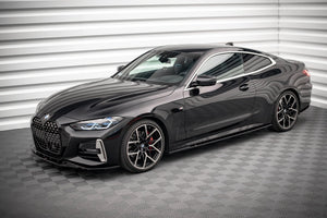 Maxton sideskørter til BMW 4 M-Pack / M440i G22 / G23 / G22 Facelift / G23 Facelift – blank sort – billede 2 af 4