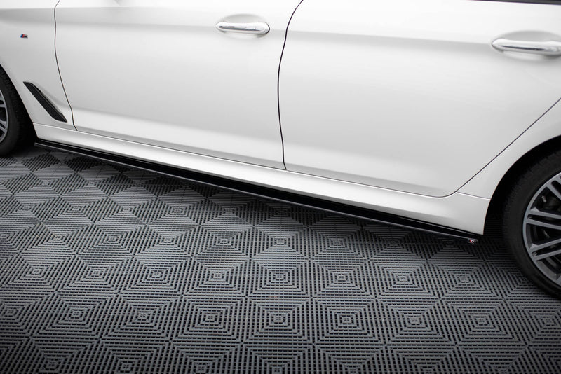 Maxton Side Skirts Diffusers For BMW 5 G30/ G31 M-Pack - Gloss Black