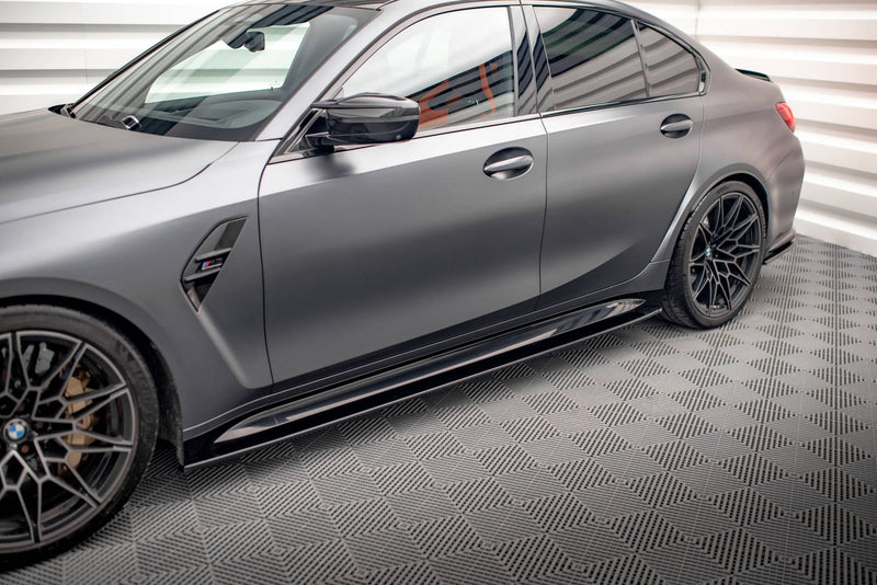 Maxton sideskørter til BMW M3 Sedan / Touring G80 / G81 – blank sort – billede 1 af 6