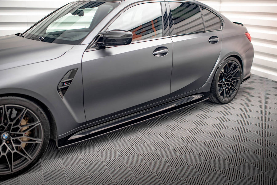 Maxton sideskørter til BMW M3 Sedan / Touring G80 / G81 – blank sort – billede 1 af 6