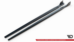 Maxton Side Skirts Diffusers + Flaps V.1 BMW M8 Gran Coupe F93 / 8 Gran Coupe M-Pack G16 - Gloss Black