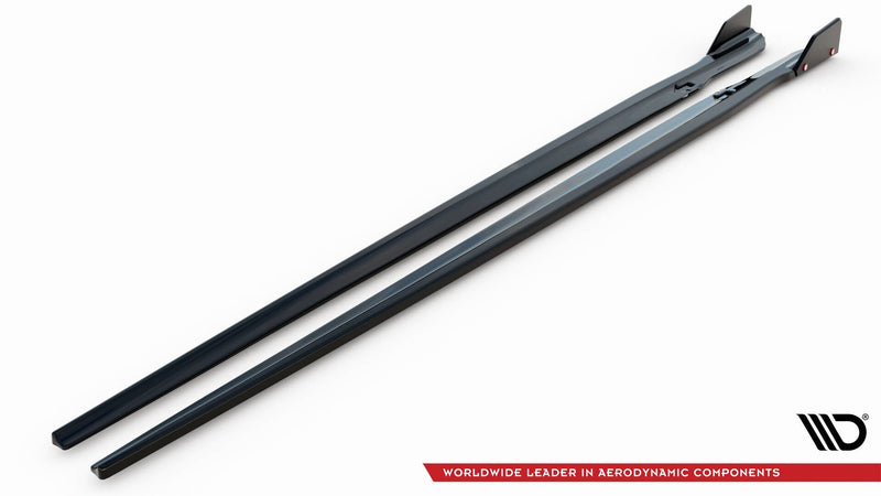 Maxton Side Skirts Diffusers + Flaps V.1 BMW M8 Gran Coupe F93 / 8 Gran Coupe M-Pack G16 - Gloss Black
