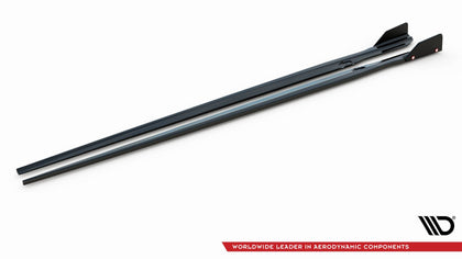 Maxton Side Skirts Diffusers + Flaps V.1 BMW M8 Gran Coupe F93 / 8 Gran Coupe M-Pack G16 - Gloss Black