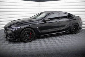 Maxton Side Skirts Diffusers + Flaps V.1 BMW M8 Gran Coupe F93 / 8 Gran Coupe M-Pack G16 - Gloss Black