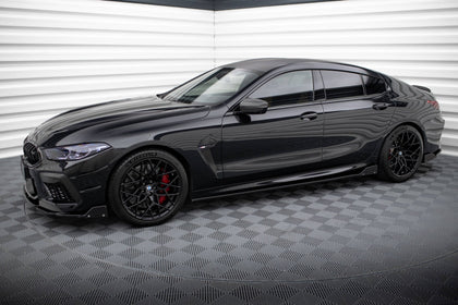 Maxton Side Skirts Diffusers + Flaps V.1 BMW M8 Gran Coupe F93 / 8 Gran Coupe M-Pack G16 - Gloss Black