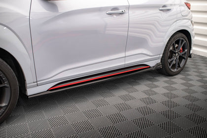Maxton Side Skirts Diffusers V.1 + Flaps Hyundai Kona N Mk1 - Gloss Black