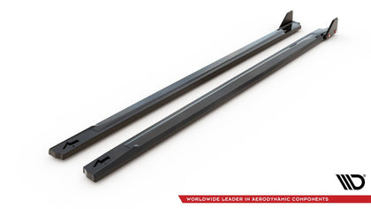 Maxton Side Skirts Diffusers V.1 + Flaps Hyundai Kona N Mk1 - Gloss Black