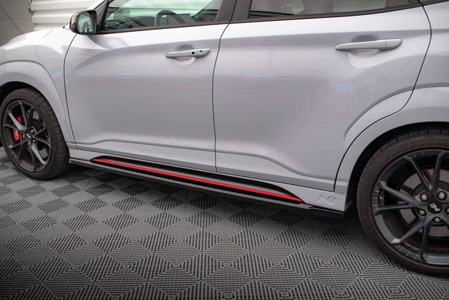 Maxton Side Skirts Diffusers V.1 Hyundai Kona N Mk1 - Gloss Black