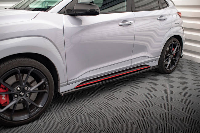 Maxton Side Skirts Diffusers V.1 Hyundai Kona N Mk1 - Gloss Black